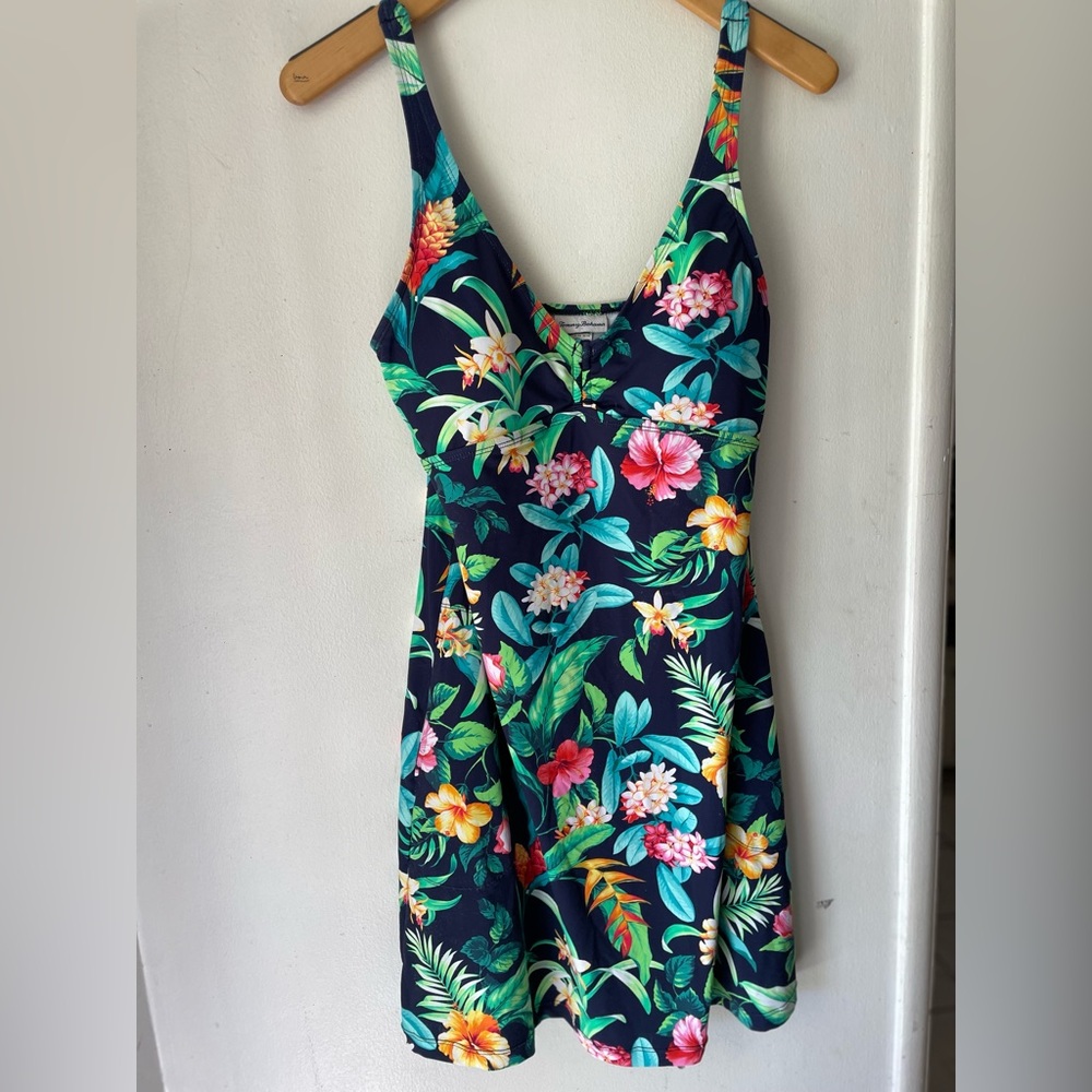 Tommy Bahama blue tropi- calling spa covers up dress size L - Picture 12 of 13
